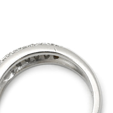 ポンテヴェキオ Ponte Vecchio パヴェダイヤ リング ホワイトゴールド K18WG ダイヤモンド リング 指輪 18K 18金 AU750 WG 3列 一文字 2.5号
