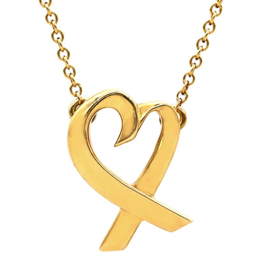 ティファニー Tiffany & Co ラビングハート ネックレス イエローゴールド K18YG ネックレス 18K 750 YG T&Co. パロマピカソ