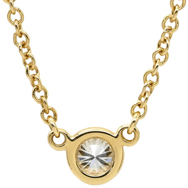 ティファニー Tiffany & Co バイザヤード シングルダイヤモンド ペンダント イエローゴールド K18YG ダイヤモンド ネックレス 18K AU750 YG 1P 1粒 エルサペレッティ