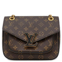 ルイヴィトン LOUIS VUITTON パッシー M45592 モノグラム モノグラムキャンバス レザー ショルダーバッグ ゴールド金具 茶 ボルドー Wチェーン