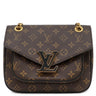 ルイヴィトン LOUIS VUITTON パッシー M45592 モノグラム モノグラムキャンバス レザー ショルダーバッグ ゴールド金具 茶 ボルドー Wチェーン