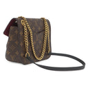 ルイヴィトン LOUIS VUITTON パッシー M45592 モノグラム モノグラムキャンバス レザー ショルダーバッグ ゴールド金具 茶 ボルドー Wチェーン