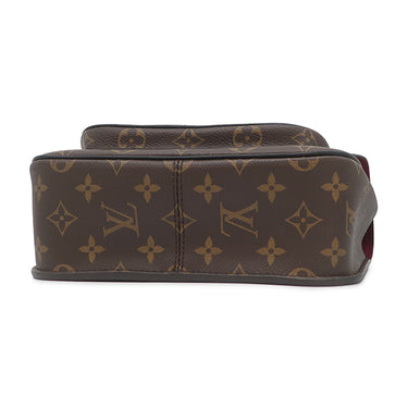 ルイヴィトン LOUIS VUITTON パッシー M45592 モノグラム モノグラムキャンバス レザー ショルダーバッグ ゴールド金具 茶 ボルドー Wチェーン