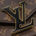 ルイヴィトン LOUIS VUITTON パッシー M45592 モノグラム モノグラムキャンバス レザー ショルダーバッグ ゴールド金具 茶 ボルドー Wチェーン