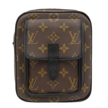 ルイヴィトン LOUIS VUITTON クリストファー ウェアラブル M69404 モノグラムマカサー モノグラムマカサー ショルダーバッグ マットブラック金具 黒 クロスボディ