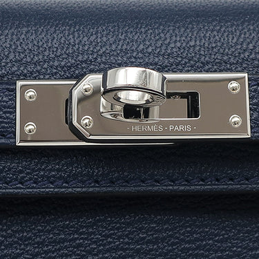 エルメス HERMES ミニケリードゥ 外縫い ヴェルソ ブルーサフィール×ブルーフランス シェーブル 2WAYバッグ シルバー金具 2024年製