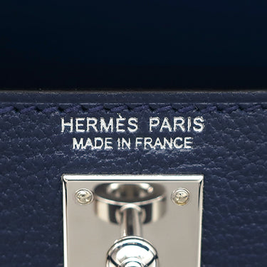 エルメス HERMES ミニケリードゥ 外縫い ヴェルソ ブルーサフィール×ブルーフランス シェーブル 2WAYバッグ シルバー金具 2024年製