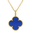 ヴァンクリーフアーペル Van Cleef & Arpels マジック アルハンブラ ロングネックレス VCARP6LA00 ブルー×イエローゴールド K18YG アゲート ネックレス 青 750YG 18K 1モチーフ