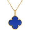 ヴァンクリーフアーペル Van Cleef & Arpels マジック アルハンブラ ロングネックレス VCARP6LA00 ブルー×イエローゴールド K18YG アゲート ネックレス 青 750YG 18K 1モチーフ