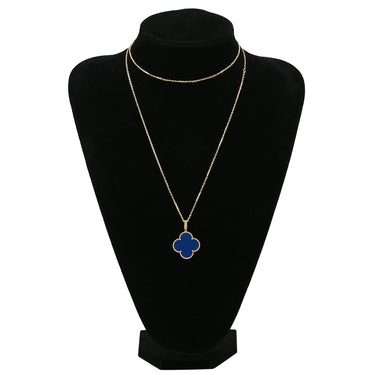 ヴァンクリーフアーペル Van Cleef & Arpels マジック アルハンブラ ロングネックレス VCARP6LA00 ブルー×イエローゴールド K18YG アゲート ネックレス 青 750YG 18K 1モチーフ