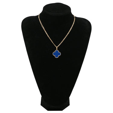 ヴァンクリーフアーペル Van Cleef & Arpels マジック アルハンブラ ロングネックレス VCARP6LA00 ブルー×イエローゴールド K18YG アゲート ネックレス 青 750YG 18K 1モチーフ
