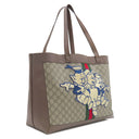 グッチ GUCCI ディズニーコラボ フィディア GG 547947 ベージュ×ブラウン GGスプリームキャンバス レザー トートバッグ ゴールド金具 三匹の子ブタ