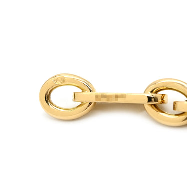 カルティエ Cartier PLAQUETTE フィガロ チェーン イエローゴールド K18YG ネックレス プレート 18金 750YG ロング 5.4mm幅
