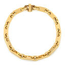 カルティエ Cartier PLAQUETTE フィガロ チェーン イエローゴールド K18YG ブレスレット プレート 18金 18K 750YG