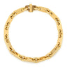 カルティエ Cartier PLAQUETTE フィガロ チェーン イエローゴールド K18YG ブレスレット プレート 18金 18K 750YG