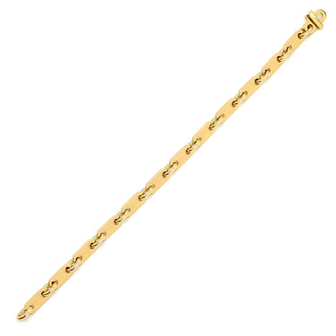 カルティエ Cartier PLAQUETTE フィガロ チェーン イエローゴールド K18YG ブレスレット プレート 18金 18K 750YG