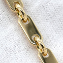 カルティエ Cartier PLAQUETTE フィガロ チェーン イエローゴールド K18YG ブレスレット プレート 18金 18K 750YG