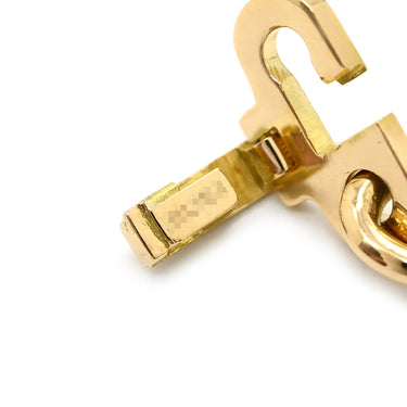 カルティエ Cartier PLAQUETTE フィガロ チェーン イエローゴールド K18YG ブレスレット プレート 18金 18K 750YG