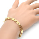 カルティエ Cartier PLAQUETTE フィガロ チェーン イエローゴールド K18YG ブレスレット プレート 18金 18K 750YG