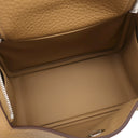 エルメス HERMES リンディ2 ミニ ビスキュイ トリヨンクレマンス ショルダーバッグ シルバー金具 新品 未使用 茶 2025年製