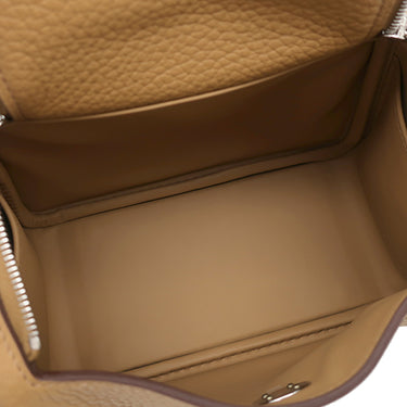 エルメス HERMES リンディ2 ミニ ビスキュイ トリヨンクレマンス ショルダーバッグ シルバー金具 新品 未使用 茶 2025年製