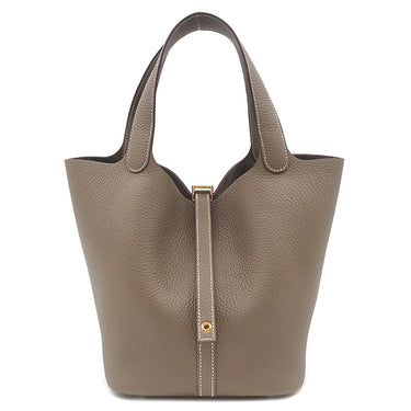 エルメス HERMES ピコタンロック MM 22 エトゥープ トリヨンクレマンス ハンドバッグ ゴールド金具 新品 未使用 グレージュ 2026年製