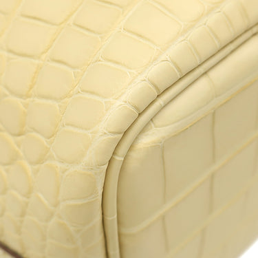 エルメス HERMES ピコタンロック ミクロ ヴァニラ アリゲーターマット ハンドバッグ ゴールド金具 新品 未使用 2025年製 クロコ マット