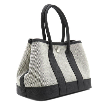 エルメス HERMES ネオ ガーデン23 ブラック×エクリュ トワルアッシュ ネゴンダ ハンドバッグ シルバー金具 新品 未使用 2026年製