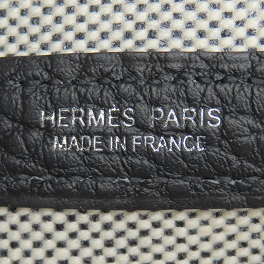 エルメス HERMES ネオ ガーデン23 ブラック×エクリュ トワルアッシュ ネゴンダ ハンドバッグ シルバー金具 新品 未使用 2026年製