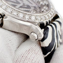 腕時計 ショパール CHOPARD ハッピースポーツ ゼブラ 278475-2003 クオーツ レディース 純正ダイヤ スイング シマウマ 限定 K18WGベゼル
