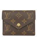 ルイヴィトン LOUIS VUITTON ポルトフォイユ ヴィクトリーヌ M62472 モノグラム モノグラムキャンバス 三つ折り財布 ゴールド金具 茶 コンパクト