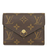 ルイヴィトン LOUIS VUITTON ポルトフォイユ ヴィクトリーヌ M62472 モノグラム モノグラムキャンバス 三つ折り財布 ゴールド金具 茶 コンパクト