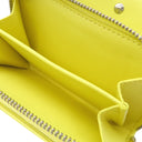 ルイヴィトン LOUIS VUITTON ポルトフォイユ ルー M81599 スマイリーイエロー ラムスキン 二つ折り財布 シルバー金具 ミニ財布 黄色 クッサン
