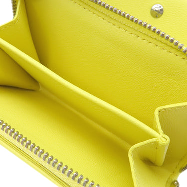ルイヴィトン LOUIS VUITTON ポルトフォイユ ルー M81599 スマイリーイエロー ラムスキン 二つ折り財布 シルバー金具 ミニ財布 黄色 クッサン