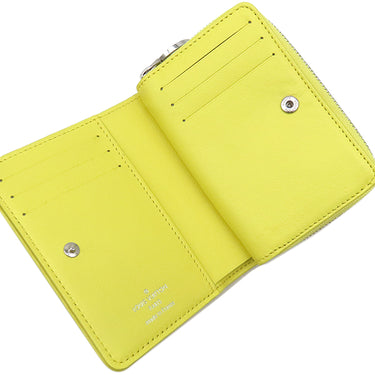 ルイヴィトン LOUIS VUITTON ポルトフォイユ ルー M81599 スマイリーイエロー ラムスキン 二つ折り財布 シルバー金具 ミニ財布 黄色 クッサン