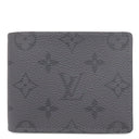 ルイヴィトン LOUIS VUITTON ポルトフォイユ スレンダー M80906 モノグラムエクリプスリバース レザー モノグラムエクリプスリバースキャンバス 二つ折り財布 グレー 黒