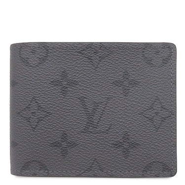 ルイヴィトン LOUIS VUITTON ポルトフォイユ スレンダー M80906 モノグラムエクリプスリバース レザー モノグラムエクリプスリバースキャンバス 二つ折り財布 グレー 黒