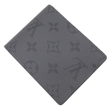 ルイヴィトン LOUIS VUITTON ポルトフォイユ スレンダー M80906 モノグラムエクリプスリバース レザー モノグラムエクリプスリバースキャンバス 二つ折り財布 グレー 黒
