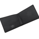 ルイヴィトン LOUIS VUITTON ポルトフォイユ スレンダー M80906 モノグラムエクリプスリバース レザー モノグラムエクリプスリバースキャンバス 二つ折り財布 グレー 黒