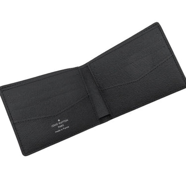ルイヴィトン LOUIS VUITTON ポルトフォイユ スレンダー M80906 モノグラムエクリプスリバース レザー モノグラムエクリプスリバースキャンバス 二つ折り財布 グレー 黒