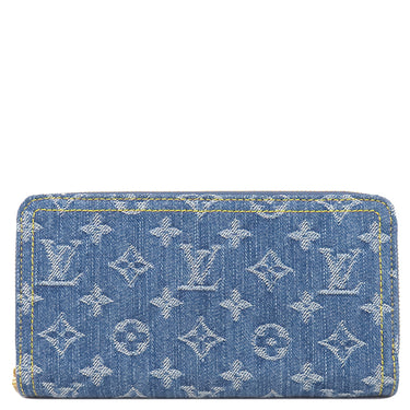 ルイヴィトン LOUIS VUITTON ジッピーウォレット M82958 ブルー モノグラムデニム 長財布 ゴールド金具 LV リミックス ラウンドファスナー