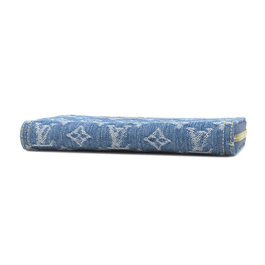 ルイヴィトン LOUIS VUITTON ジッピーウォレット M82958 ブルー モノグラムデニム 長財布 ゴールド金具 LV リミックス ラウンドファスナー