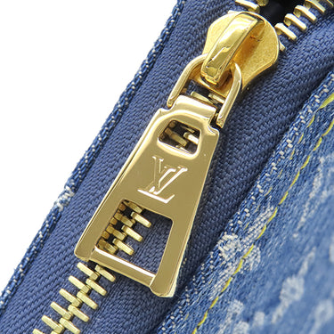 ルイヴィトン LOUIS VUITTON ジッピーウォレット M82958 ブルー モノグラムデニム 長財布 ゴールド金具 LV リミックス ラウンドファスナー