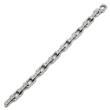 ルイヴィトン LOUIS VUITTON チェーン モノグラム M00309 シルバー メタル ブレスレット モノグラムパターン