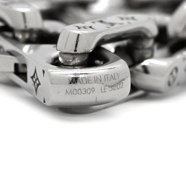 ルイヴィトン LOUIS VUITTON チェーン モノグラム M00309 シルバー メタル ブレスレット モノグラムパターン