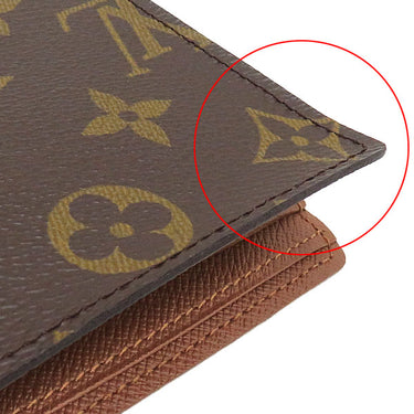 ルイヴィトン LOUIS VUITTON ポルトフォイユ マルコ M61675 モノグラム モノグラムキャンバス 二つ折り財布 ゴールド金具 茶 コンパクトウォレット