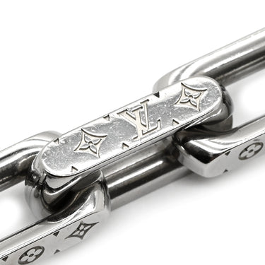 ルイヴィトン LOUIS VUITTON チェーン モノグラム M00307 シルバー メタル ネックレス モノグラムパターン