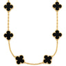 ヴァンクリーフアーペル Van Cleef & Arpels ヴィンテージ アルハンブラ 10モチーフ VCARA42700 ブラック×イエローゴールド K18YG オニキス ネックレス 黒 18K 750YG オニキス