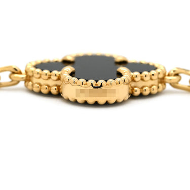 ヴァンクリーフアーペル Van Cleef & Arpels ヴィンテージ アルハンブラ 10モチーフ VCARA42700 ブラック×イエローゴールド K18YG オニキス ネックレス 黒 18K 750YG オニキス