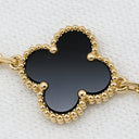 ヴァンクリーフアーペル Van Cleef & Arpels ヴィンテージ アルハンブラ 10モチーフ VCARA42700 ブラック×イエローゴールド K18YG オニキス ネックレス 黒 18K 750YG オニキス